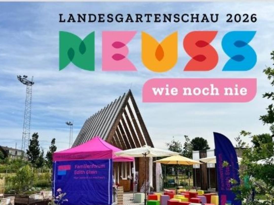 Kollage aus Bildern rund um das Programm des Familienforum auf der Landesgartenschau Neuss 2026